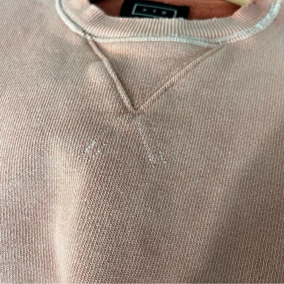 AYR Women's Sweatshirt Pink XS Cropped Crew Neck Knit Long Sleeve Relaxed Fit - Picture 5 of 9